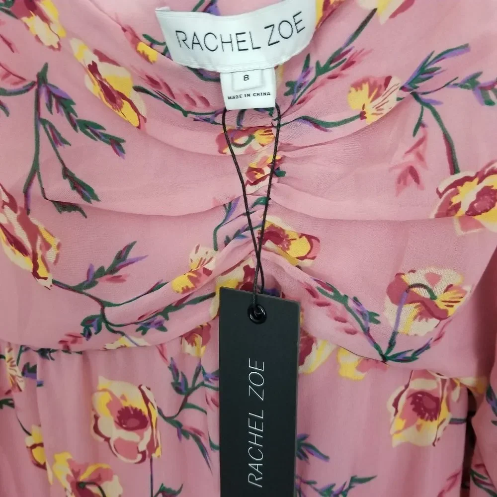 Rachel Zoe Rilo Printed Tiered Skirt‎ Maxi SIZE 8 #022